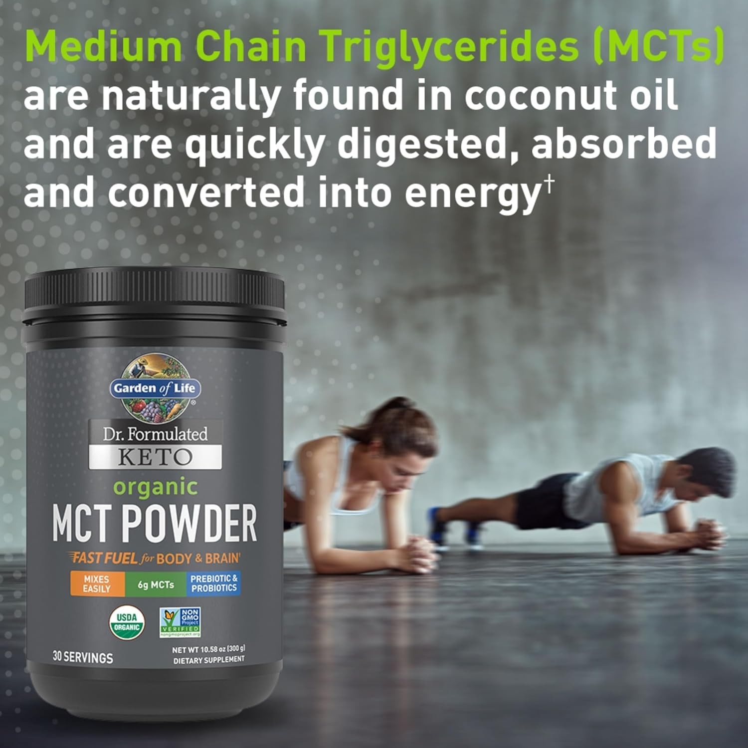 Dr. Formulated Keto Organic MCT Powder – 30 Servings, 6g MCTs from Coconuts p…