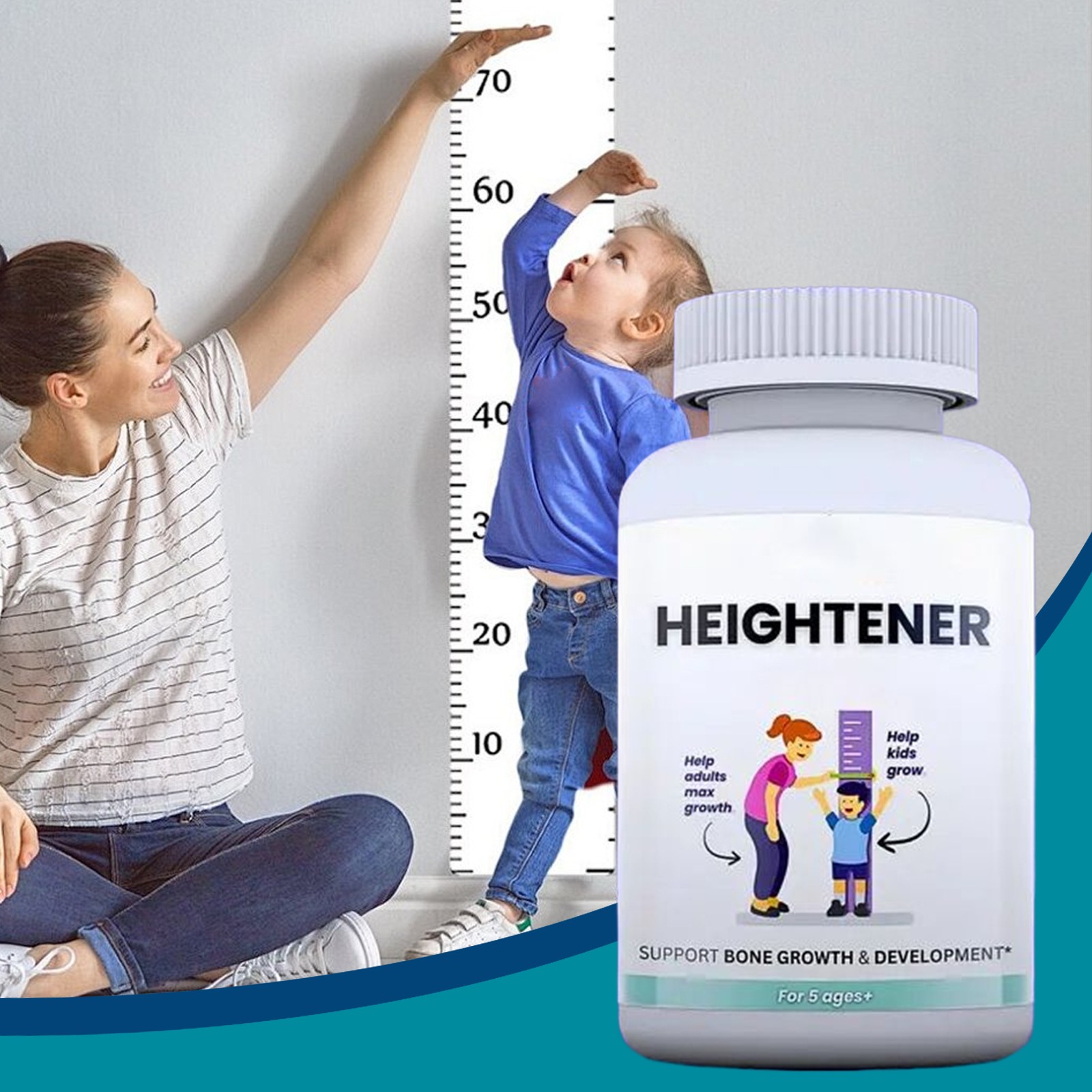 Natural Height Growth Supplement for Kids, Teens and Adults Support Bone Growth
