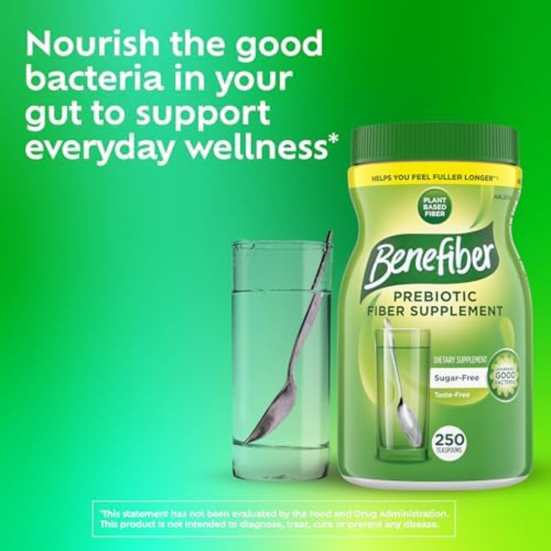 Benefiber Fiber Prebiotic Supplement Powder250 Teaspoons (17.6 Ounces