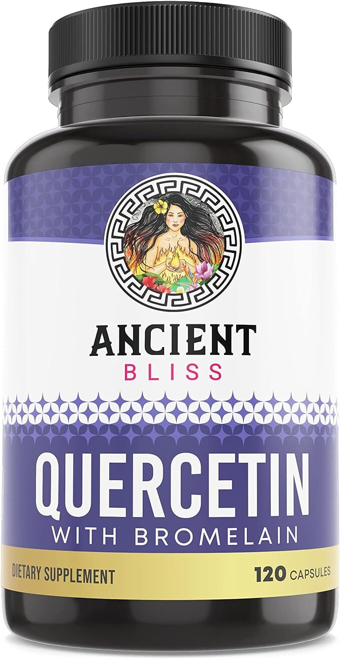 Ancient Bliss Quercetin with Bromelain Quercetin 1000mg 120Caps Organic/Vegan