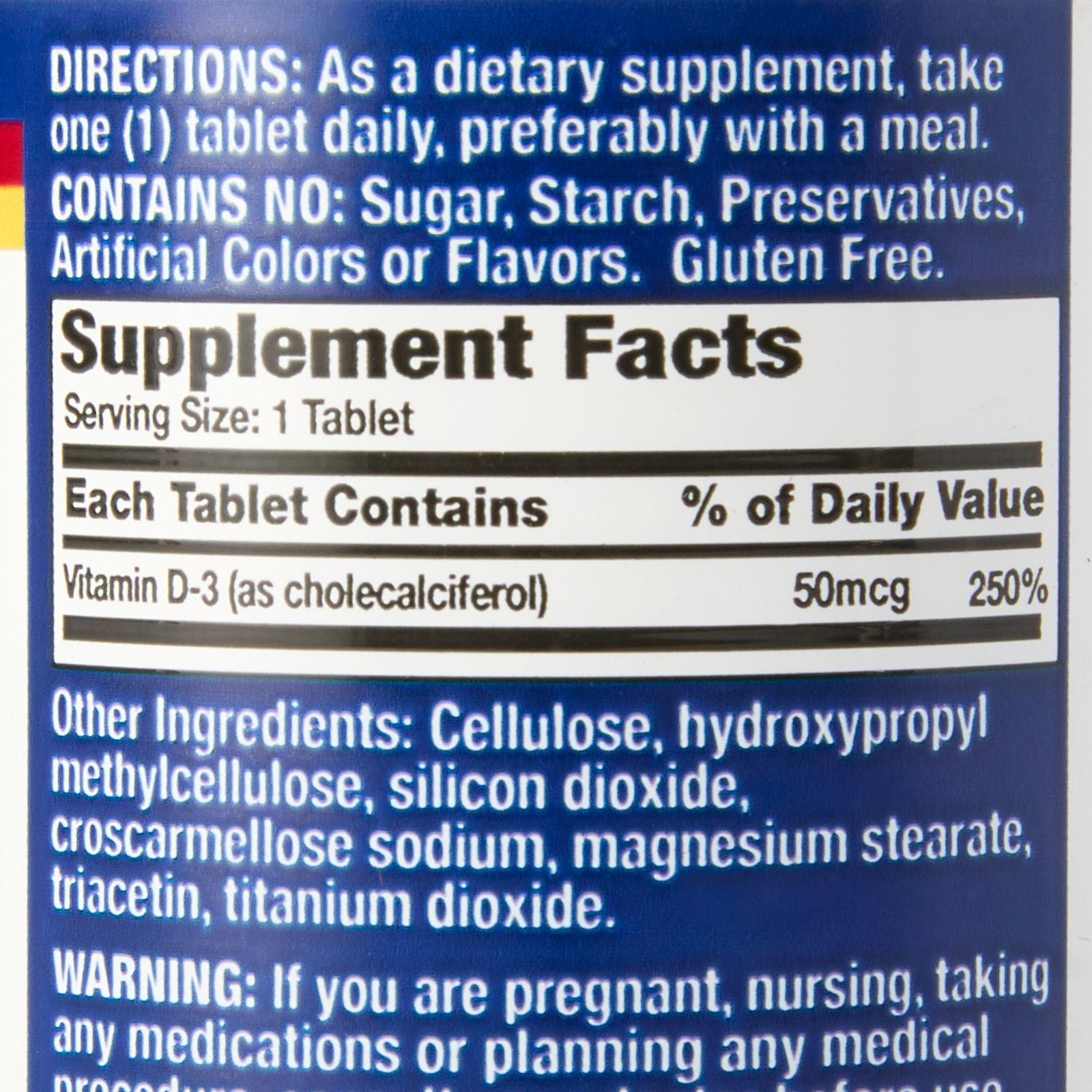Basic’s Vitamin D Tablet 30761016840 1 Bottle 200 per Bottle