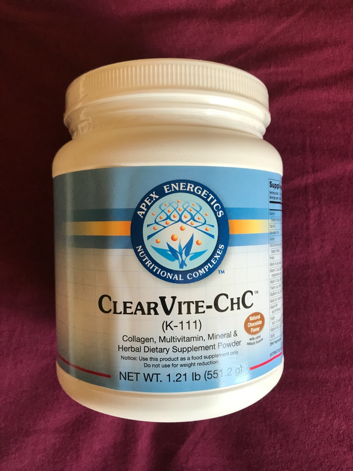 ClearVite CHC by Apex Energetics (K111) 1.21 lbs Chocolate Flavor! Best by 03/28