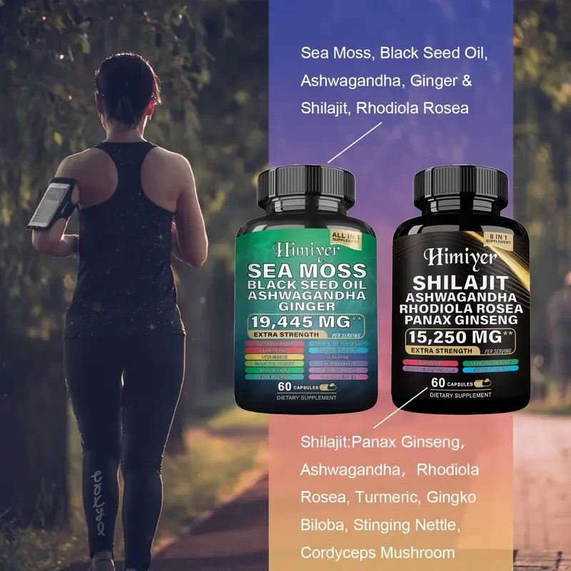 Dynamic Vitality Bundle – Sea Moss Multivitamin & Shilajit Power Combo 120 Ct
