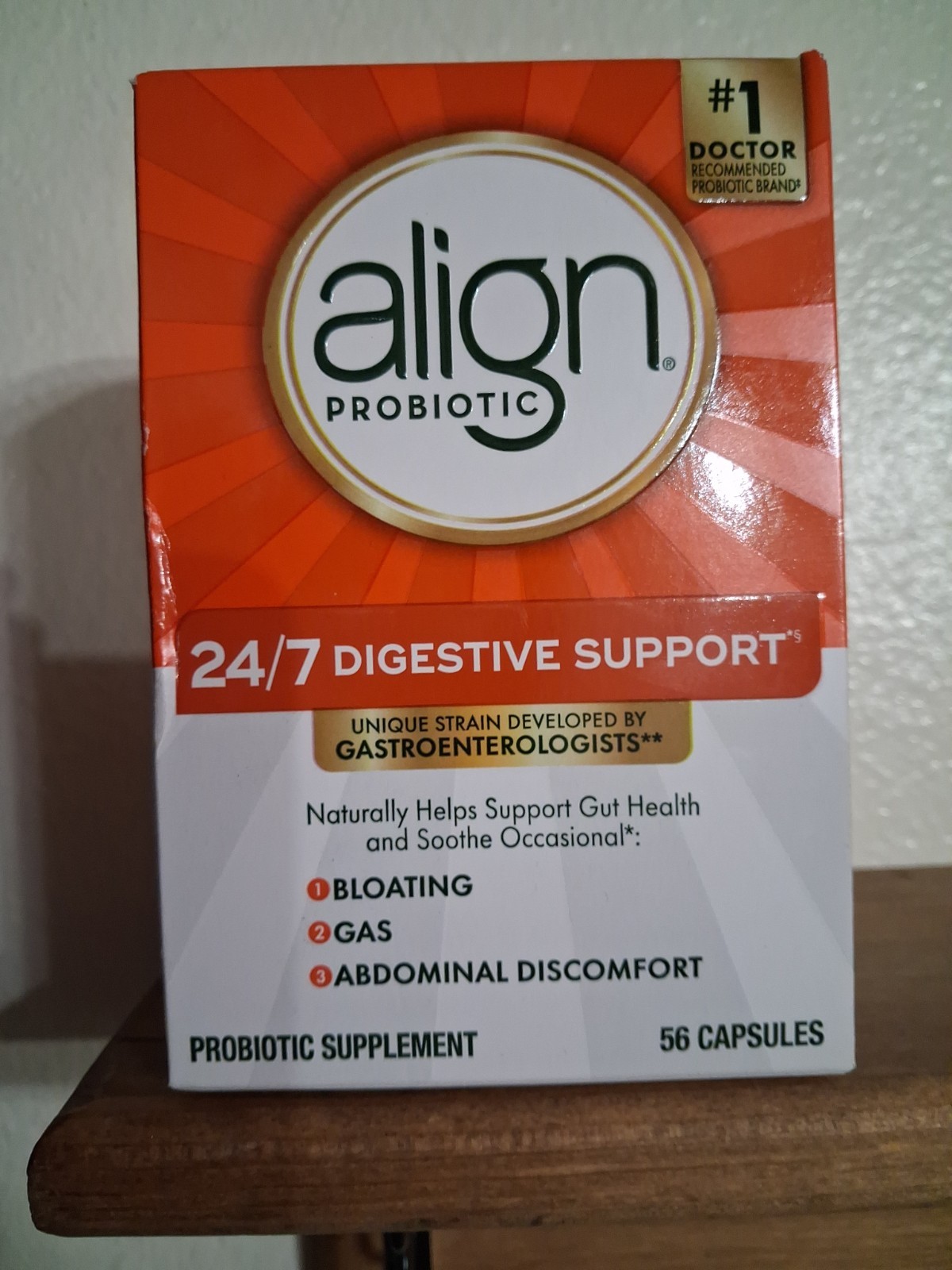 Align Probiotics for Women and Men, 24/7 Digestive Support, 56 Capsules #1 Brand