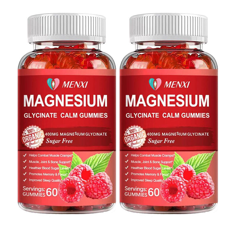 Magnesium Glycinate Gummies 400Mg For Bone, Heart, Muscle, Nervous System Health