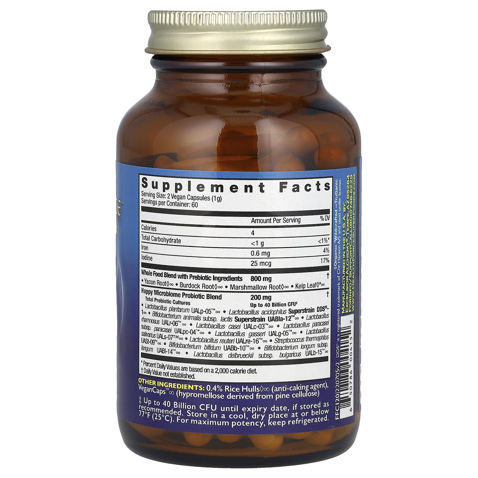 Friendly Force, The Ultimate Probiotic, 50 Billion, 120 Vegan Caps (25 Billion