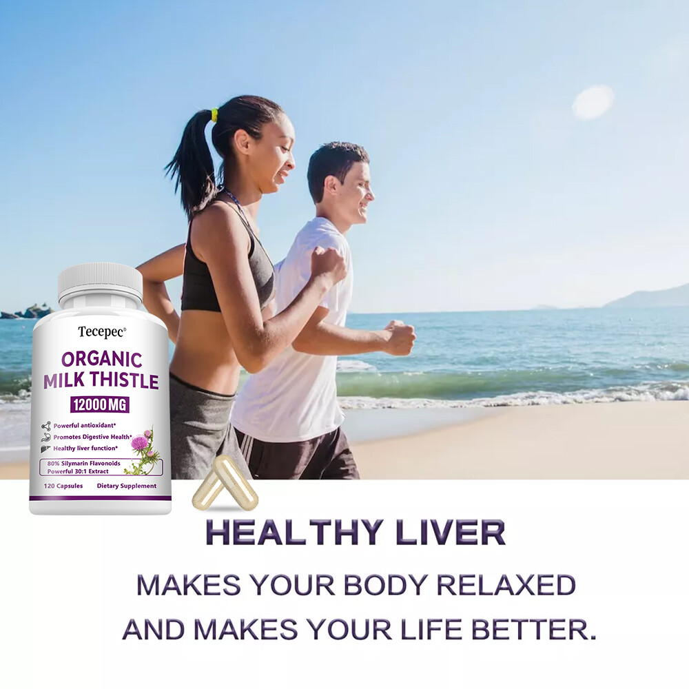 Liver Cleanse Repair Capsules Detox Cleanser with Organic Milk Thistle 12000mg