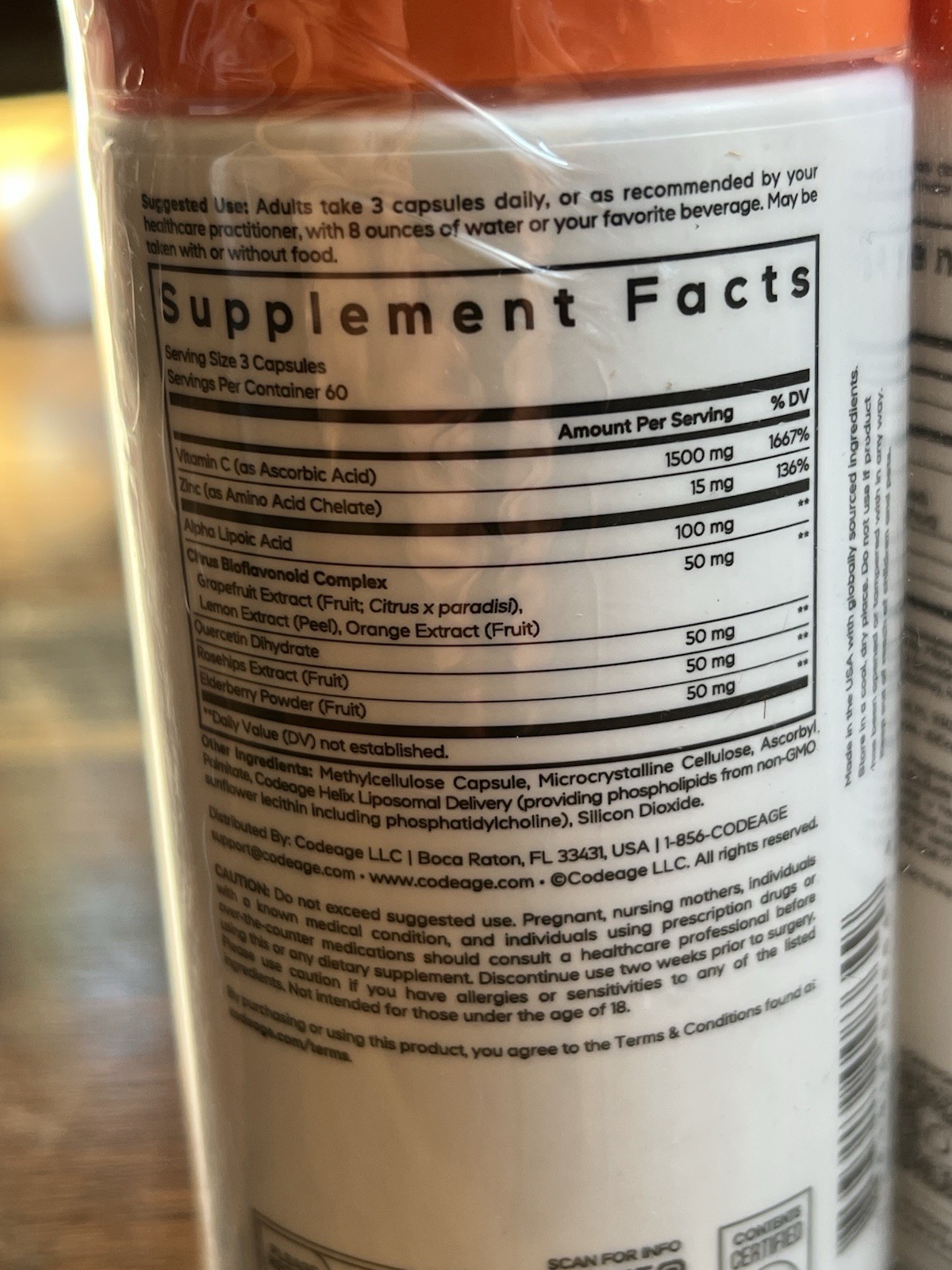 Codeage, Liposomal Vitamin C+, 2 PACK, 180 Capsules each (360 total)