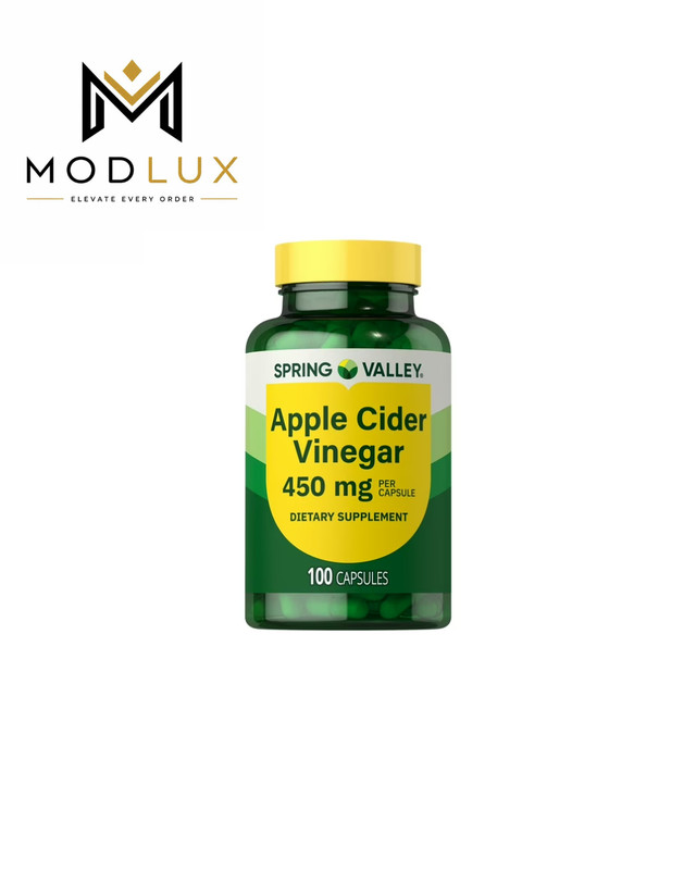 Spring Valley Apple Cider Vinegar Capsules 450 mg, 100 Count