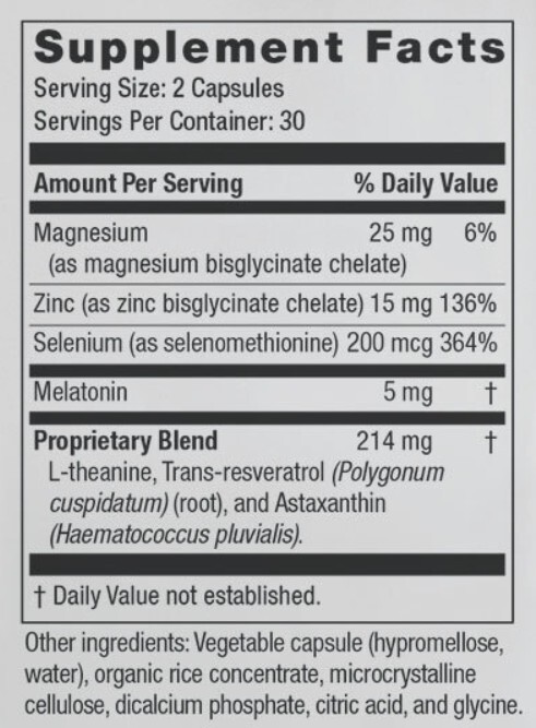 NeuroScience Kavinace OS Dietary Supplement Sleep Aid 60 capsules Exp 10/2026