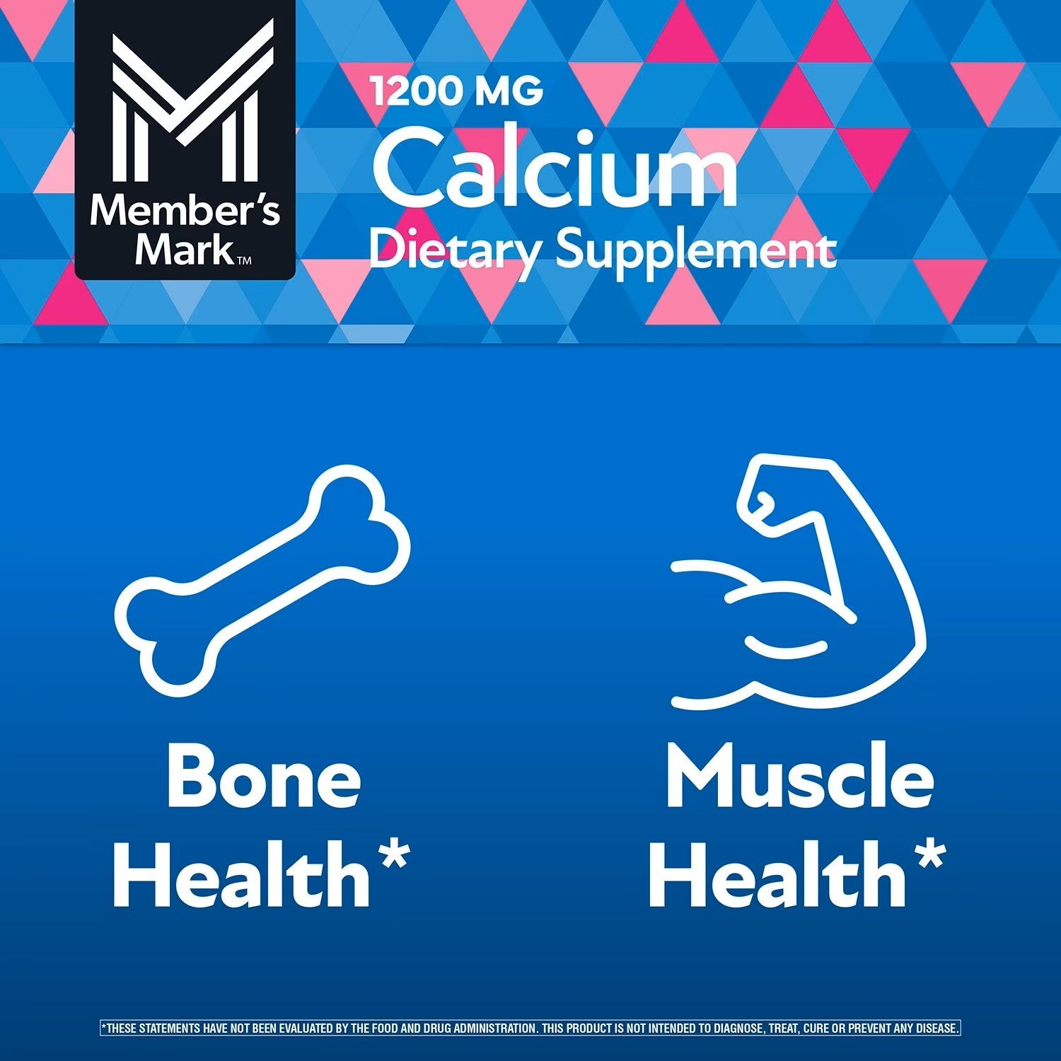 Member’s Mark Calcium 1200mg Vitamin D3 600 Tablets Dietary Supplement
