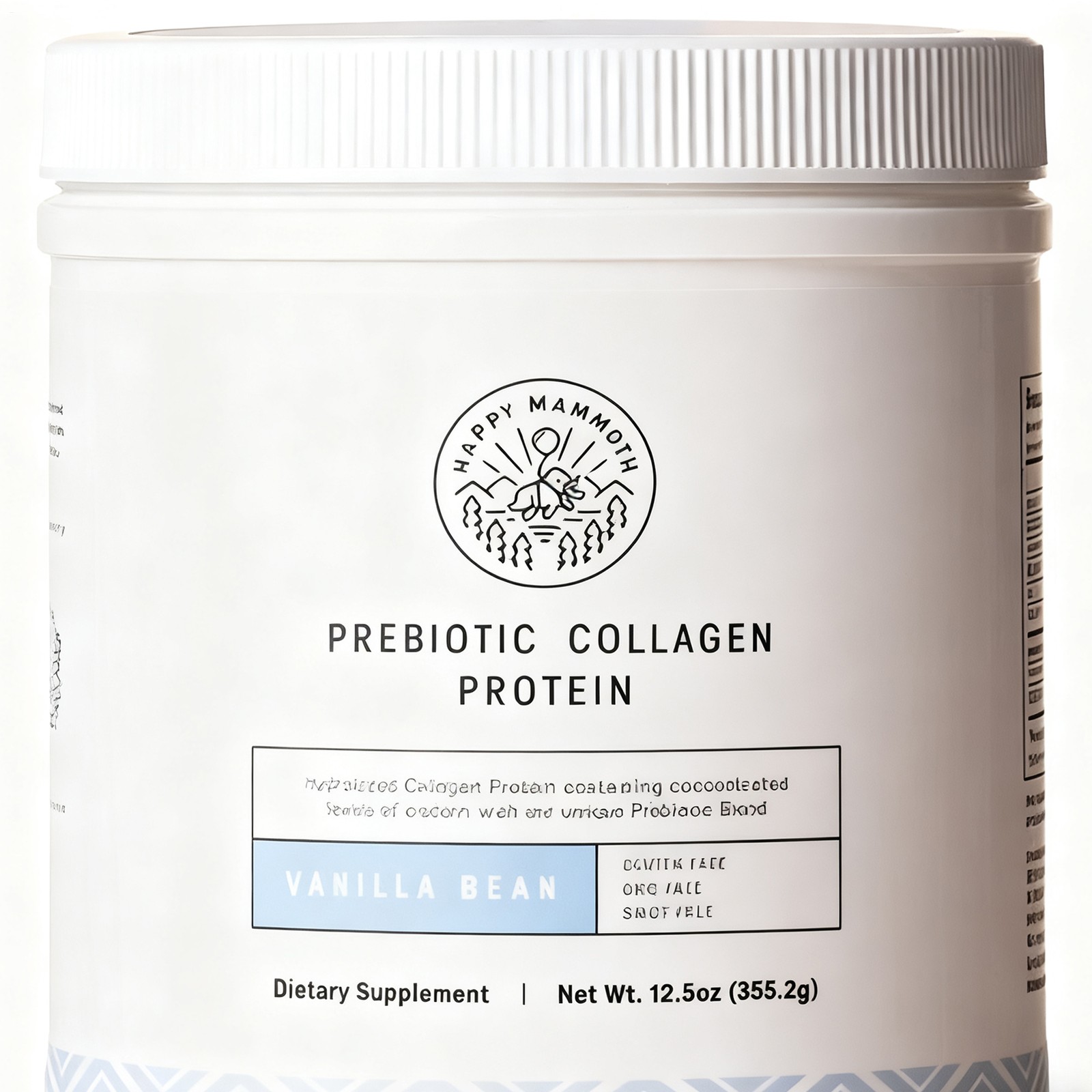 Mammoth Happy Prebiotic Collagen Protein Vanilla Bean 360g FREE Shipping