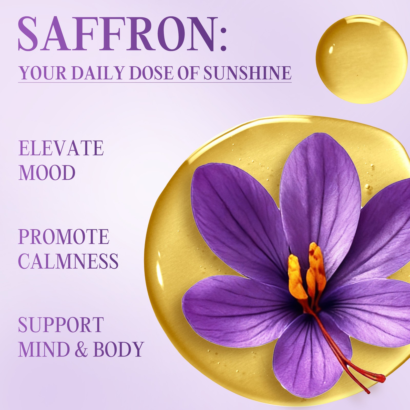 Saffron Supplements 88.5 mg &Ashwagandha, Magnesium, Zinc, B12 & D3 2oz