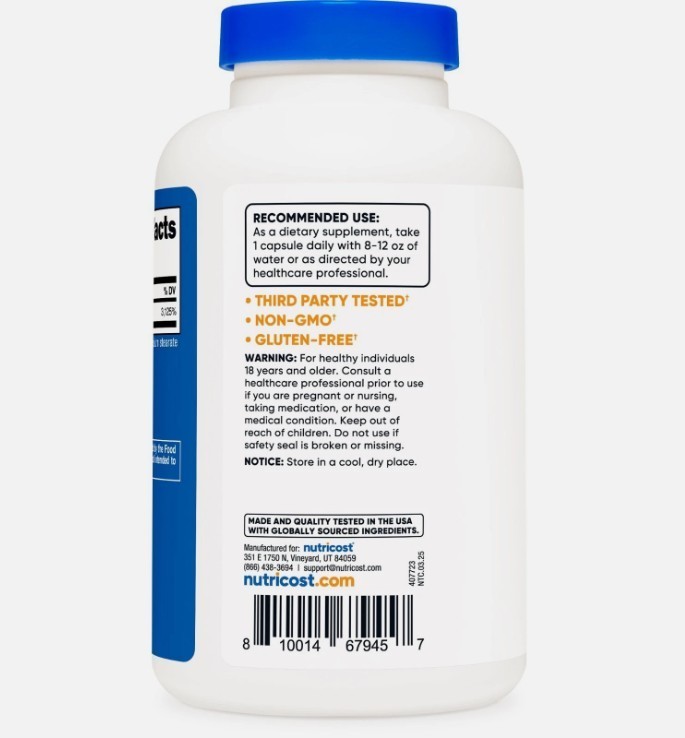 Nutricost Niacinamide (Vitamin B3) 500mg, 240 Capsules – Flush Free, Gluten Free