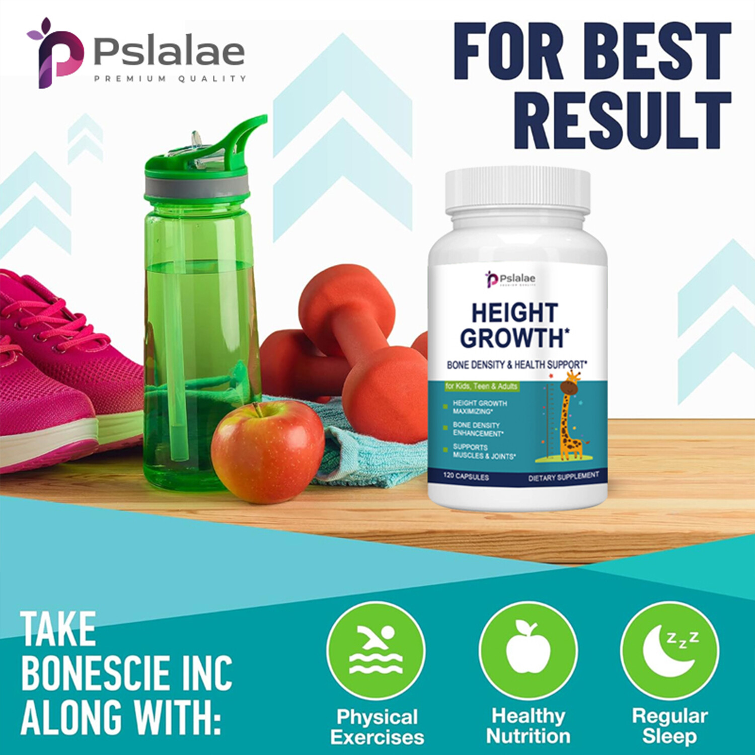Height Growth – Calcium, Vitamin D, Increased Potent Bone Growth & Joint Health