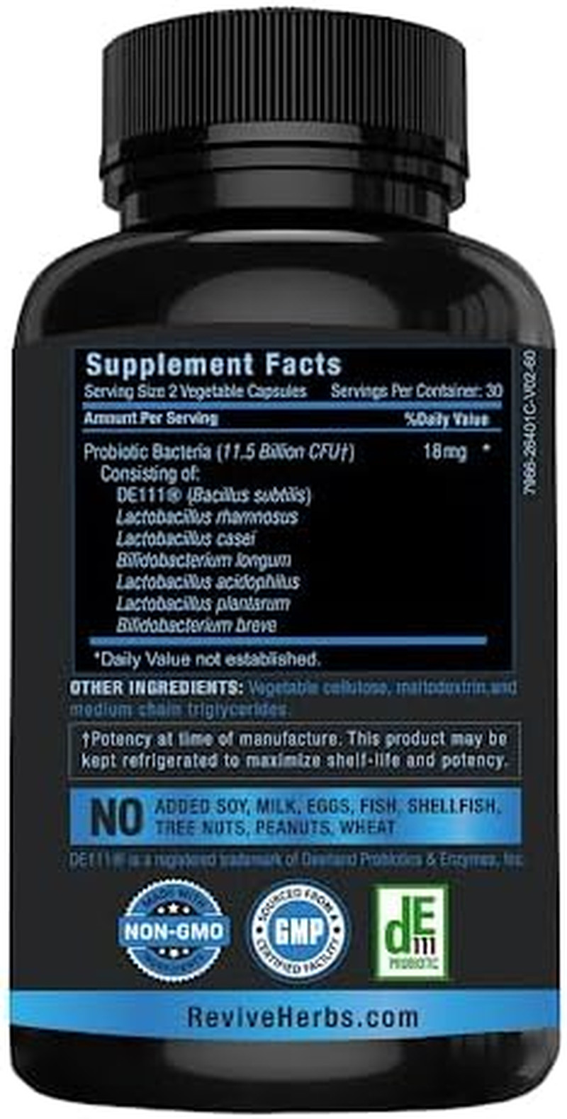 Advanced Probiotic with DE111 Strain (Bacillus Subtilis). Spore Forming Probioti