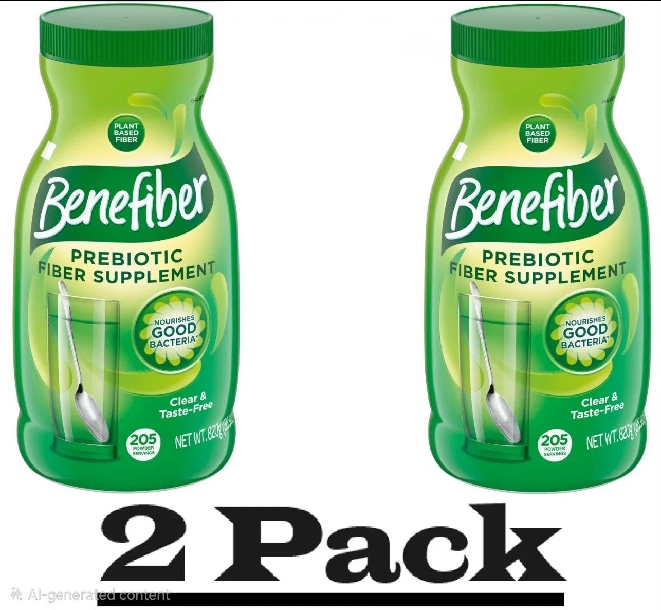 2 Pack – Benefiber Daily Prebiotic Fiber Supplement Powder, Unflavored, 28.9 Oz.