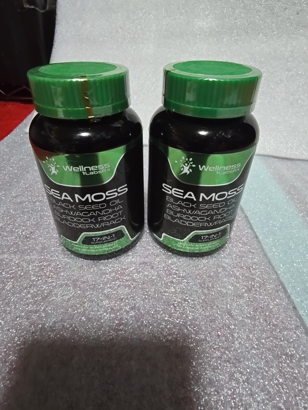 LOT OF 2 17-in-1 Irish Sea Moss Capsules with Black Seed Oil, Ashwagandha 120 Ct