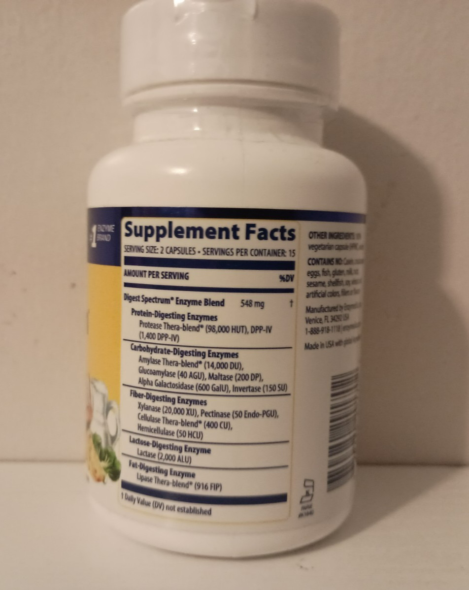 Enzymedica® Digest Spectrum 30 Capsules Casein-Free, Dairy-Free, Egg-Free VEGAN