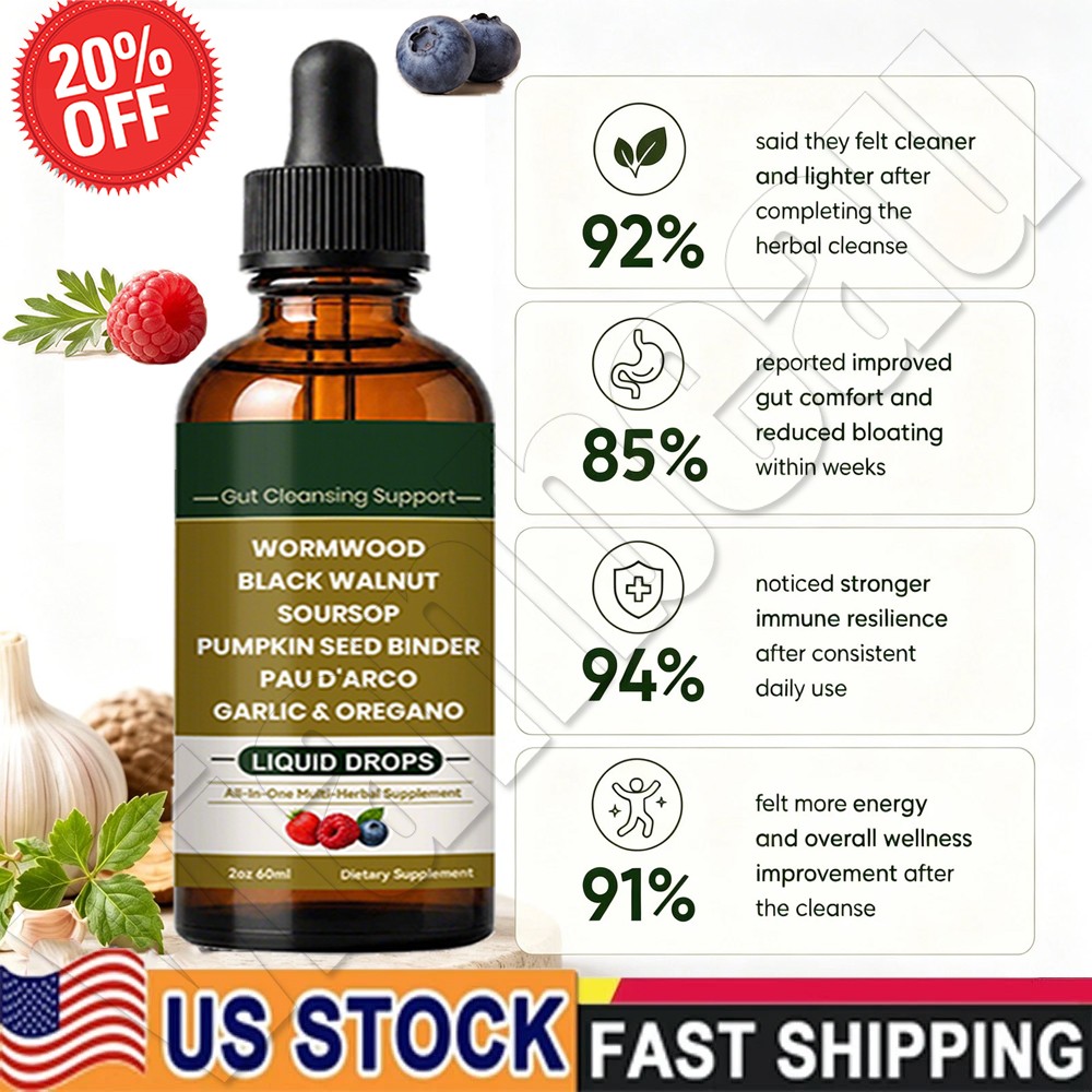 LUMVELLE Wild Harvested Wormwood Herbal Liquid Botanical Supplement Drops 60ml
