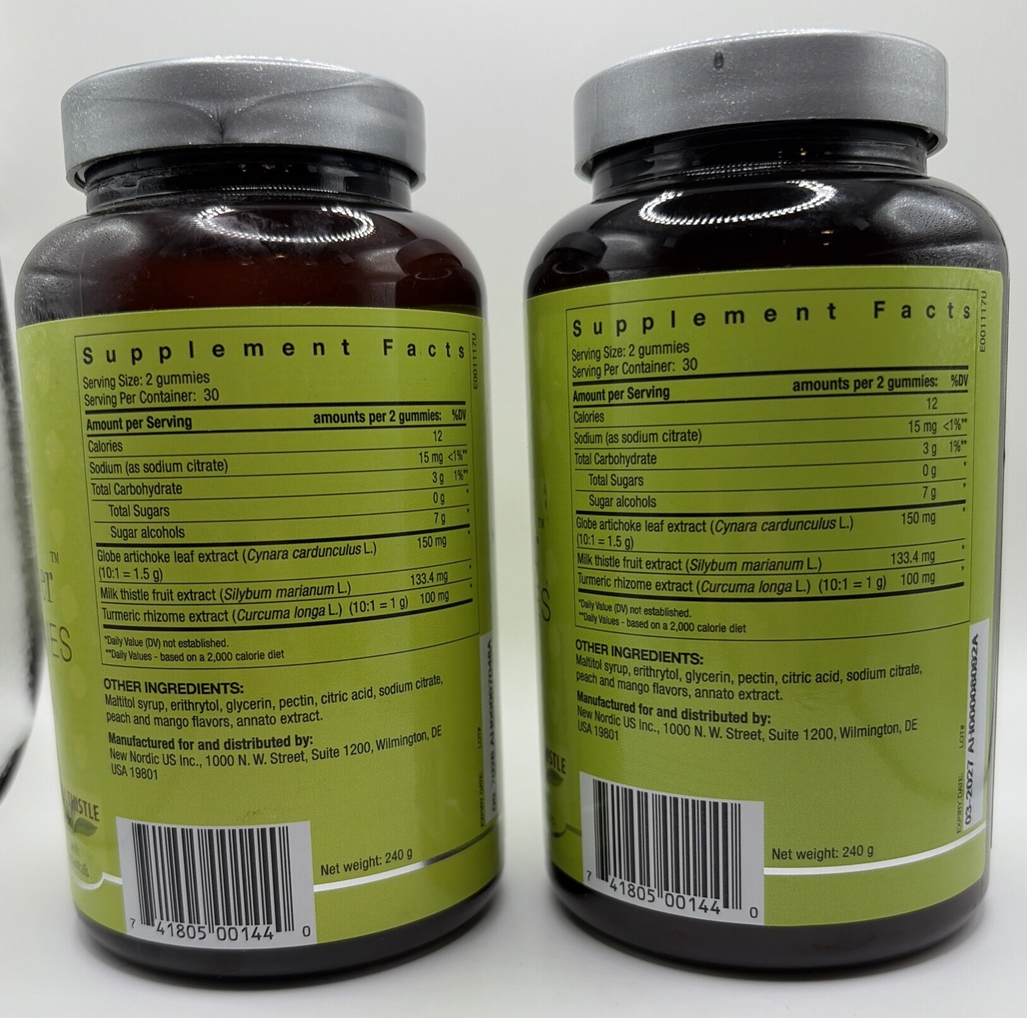 2 BOTTLE DEAL!! Active Liver-Vegan Gummies, Peach/Mango, 60 Gummies. 120 Total.