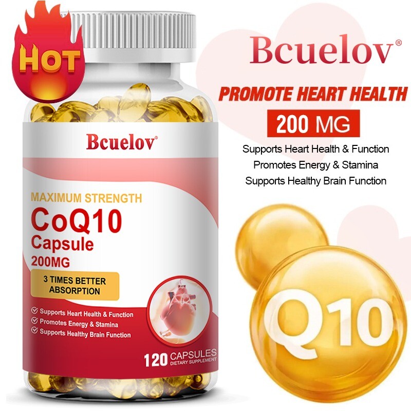 CoQ10 200mg 30/60/120 capsules Q10 C0q 10 Coenzyme Cardiovascular Heart Health