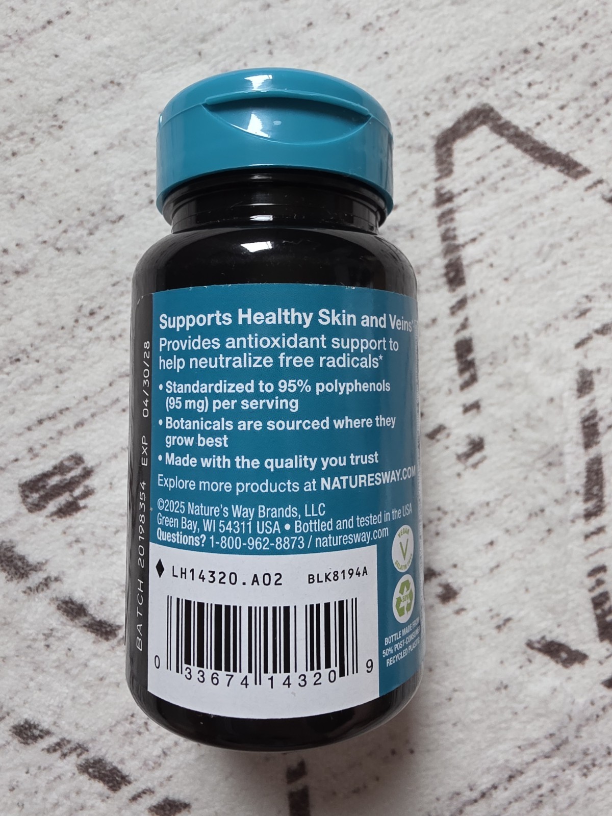 Nature’s Way Grape Seed Premium Extract , 100mg, 30 Capsules