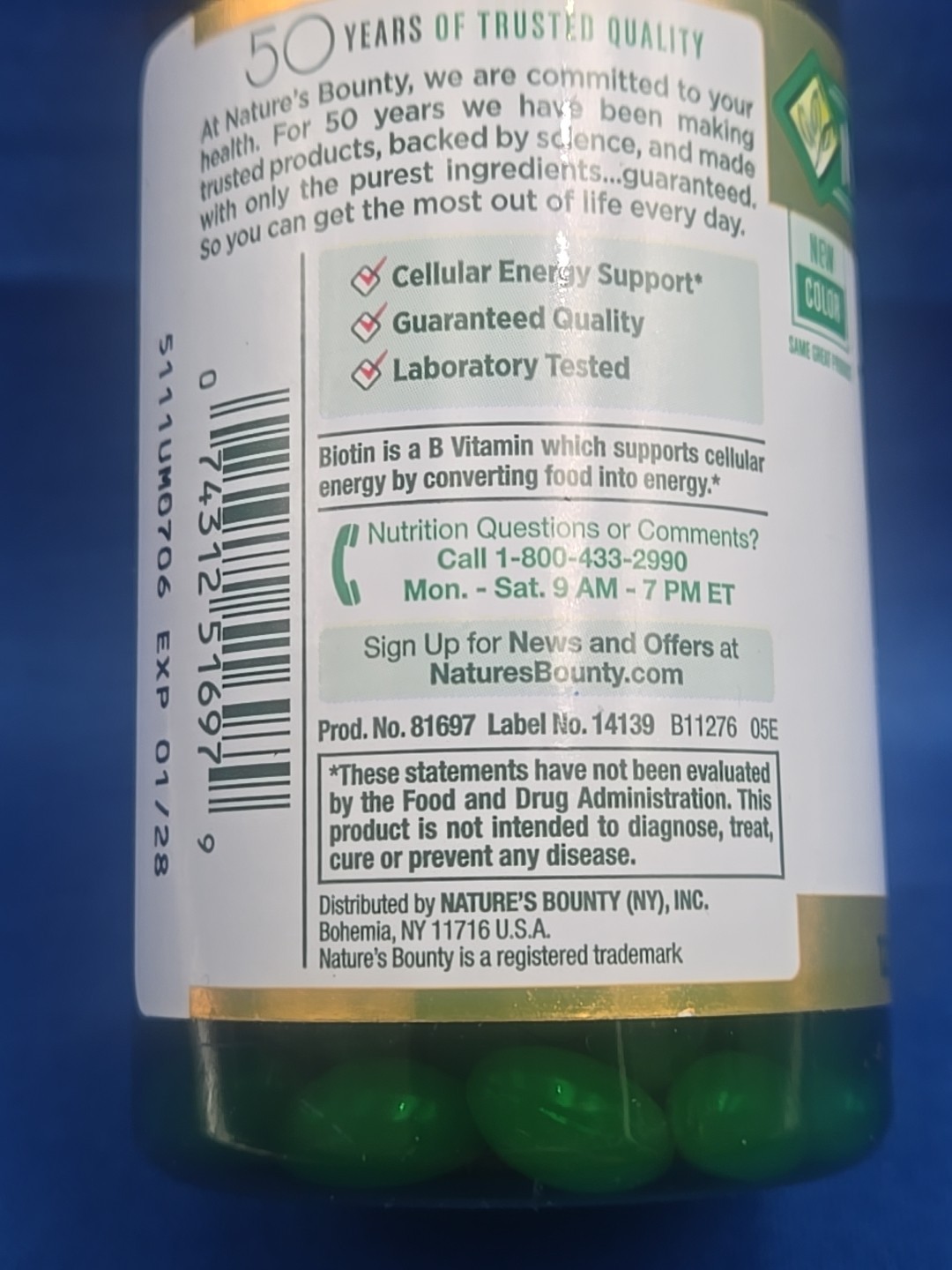 3 Bottles Nature’s Bounty Biotin Rapid Release Softgels 120 Ct 01/2028 Sealed