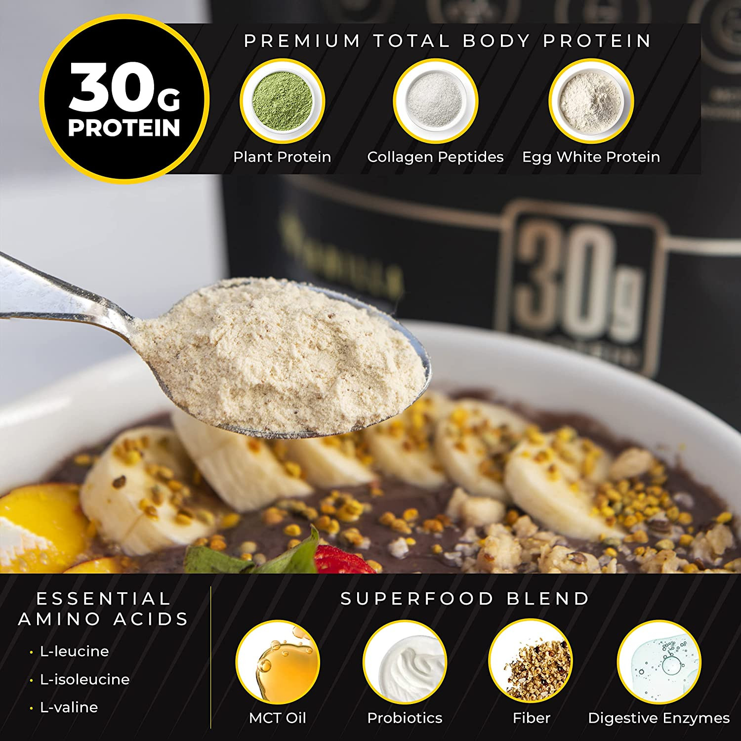 Transformation Vanilla Protein Powder | 30G Multi-Protein Superblend 1 Bag