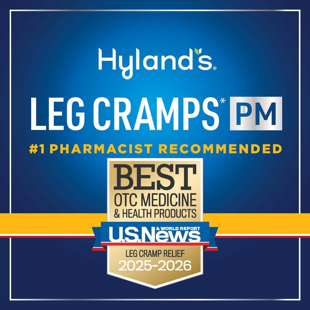 Hyland’s Leg Cramps PM, Relief of Nighttime Leg, 200 Count (Pack 1), White