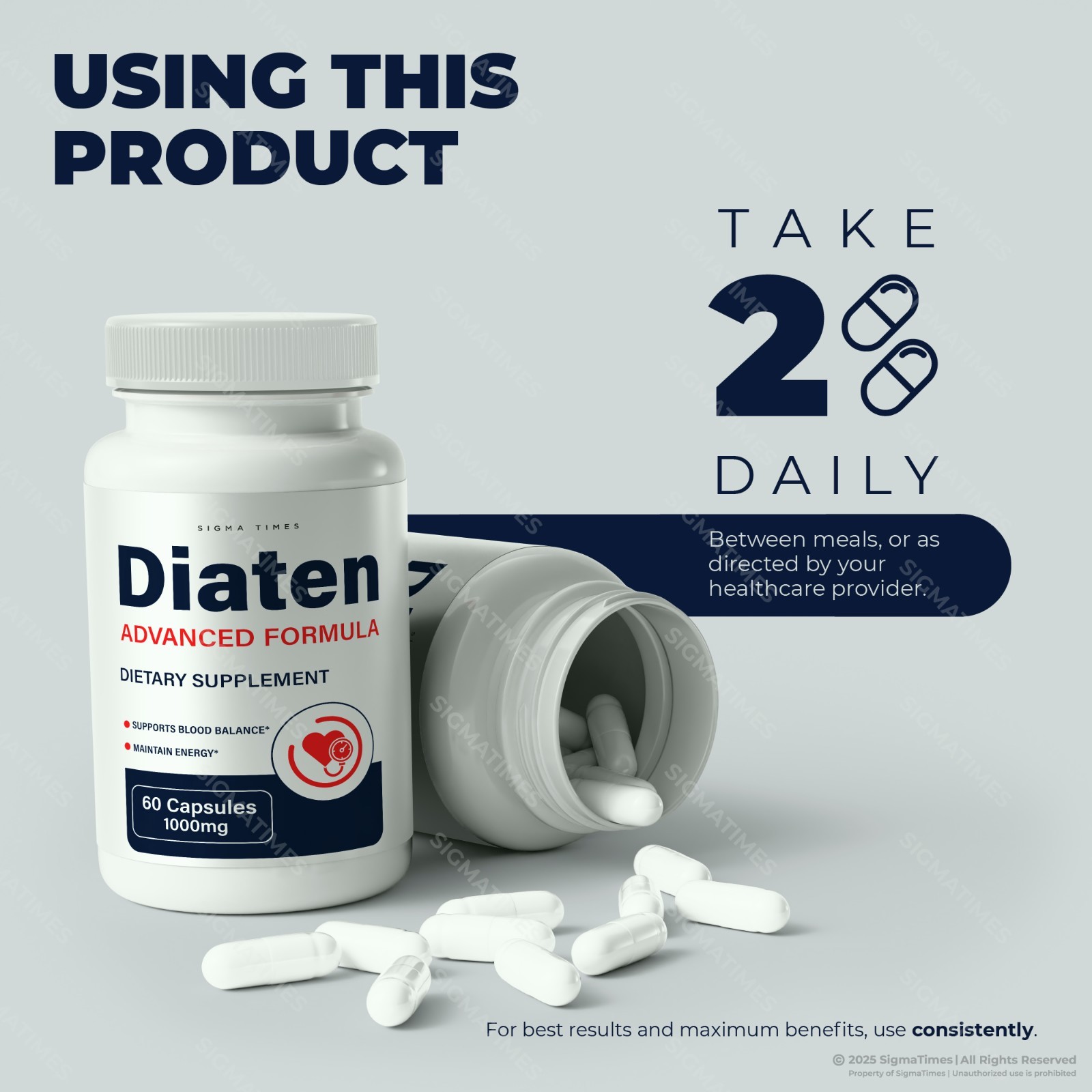 Diaten Capsules – Advanced Blood Support, Balance & Energy Supplement – 5 Pack