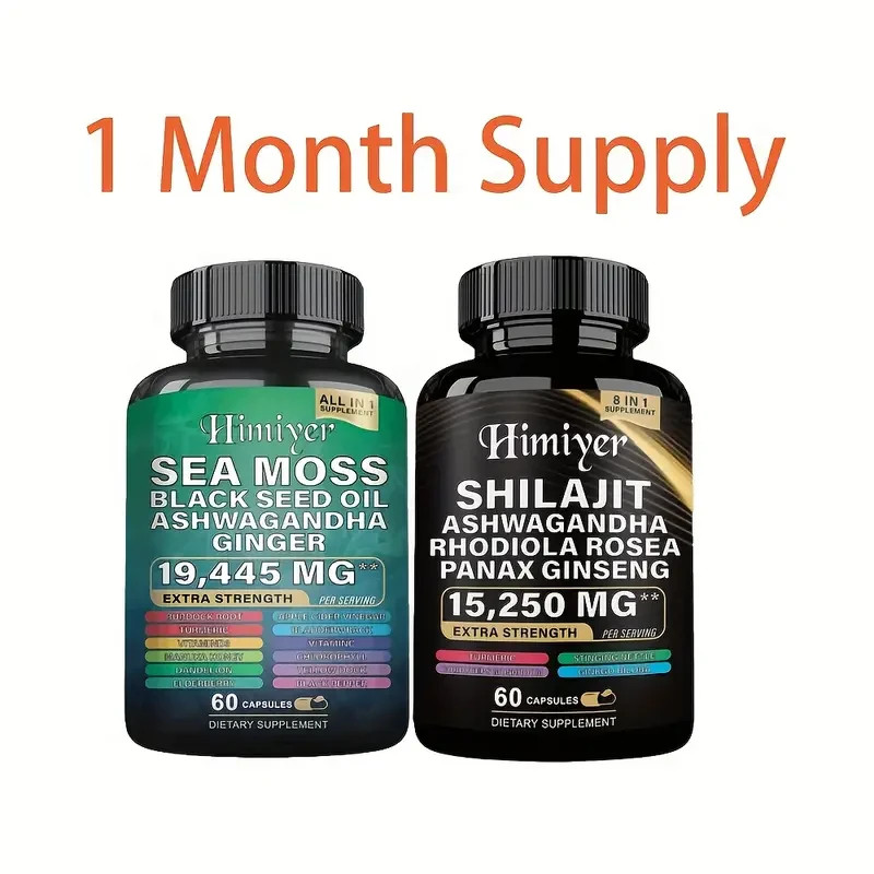 Dynamic Vitality Bundle – Sea Moss Multivitamin & Shilajit Power Combo 120 Ct