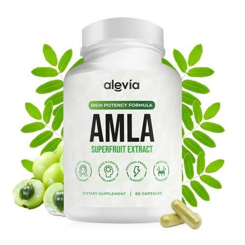 Alevia Organic Amla Capsules 1000mg Indian Gooseberry Antioxidant Supplement 60c