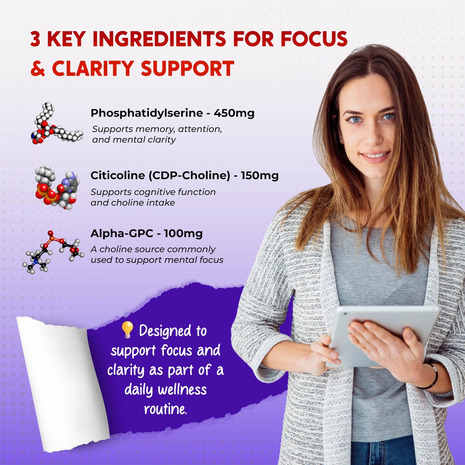 All-in-1 Phosphatidylserine, Citicoline, Alpha-GPC & Uridine Supplement – Sup…