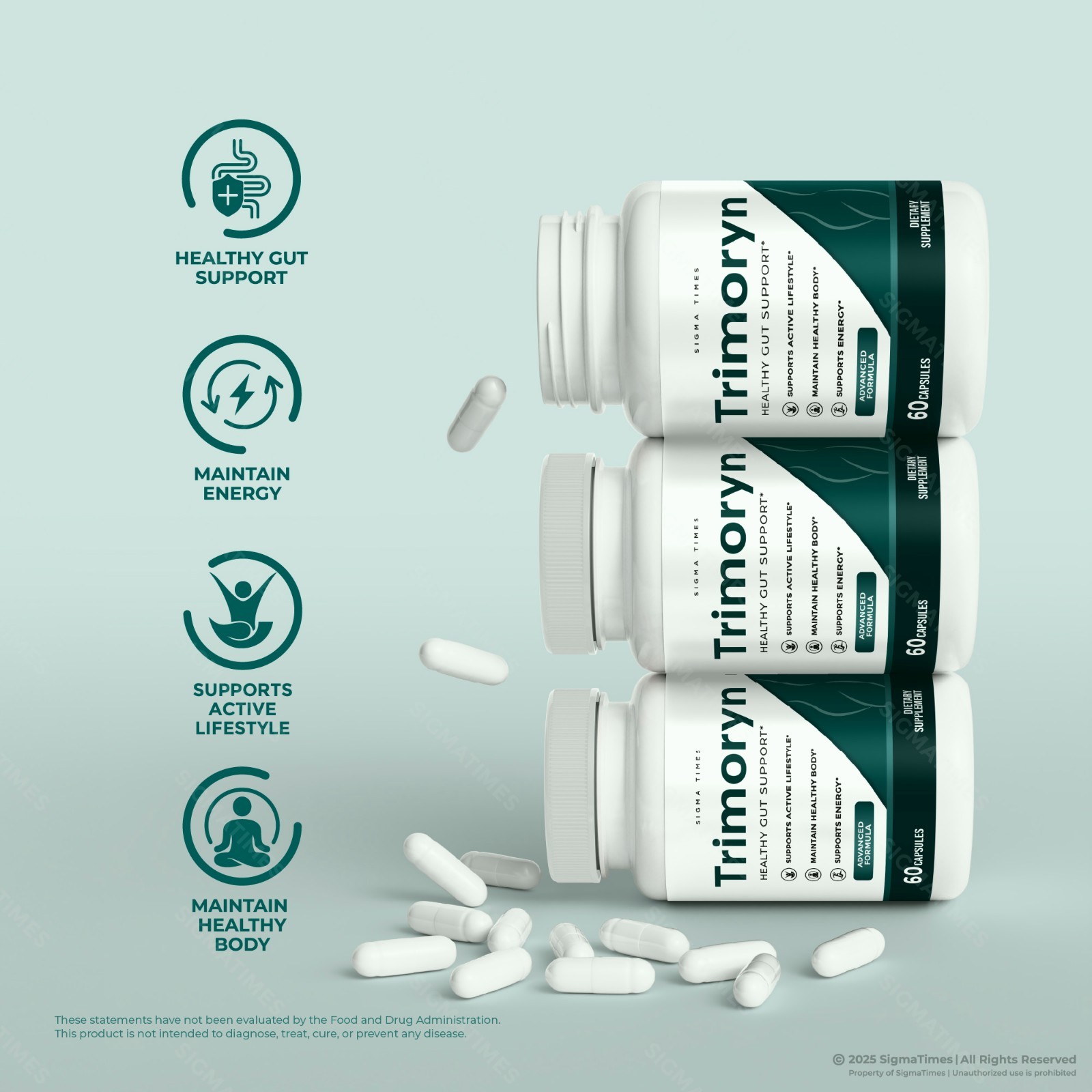 Trimoryn Capsules, Advanced Weight Loss Pills & Metabolism Support – 5 Pack