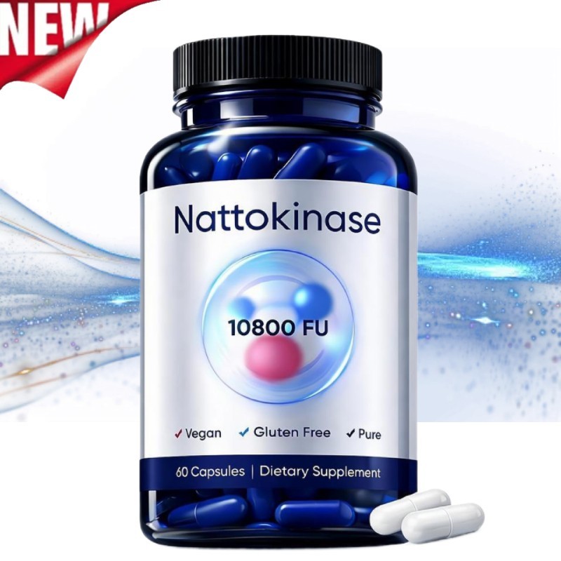 (1-3 PACK) Nattokinase Supplement – 10800 FU 60 Capsules Per Serving,US STOCK