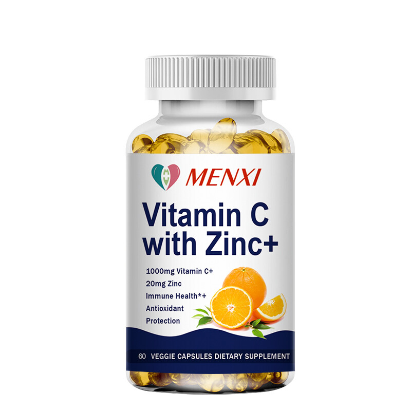 Vitamin C & Zinc Capsules – Immune System Support & Antioxidant Defense 60/120pc