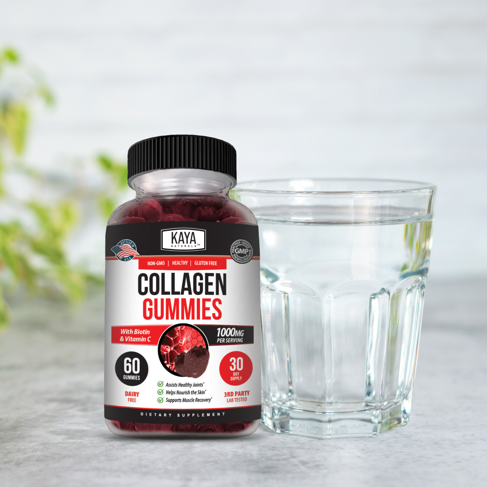 (2 Pack) Collagen Gummies for Hair Skin and Nail, Premium Collagen Supplement
