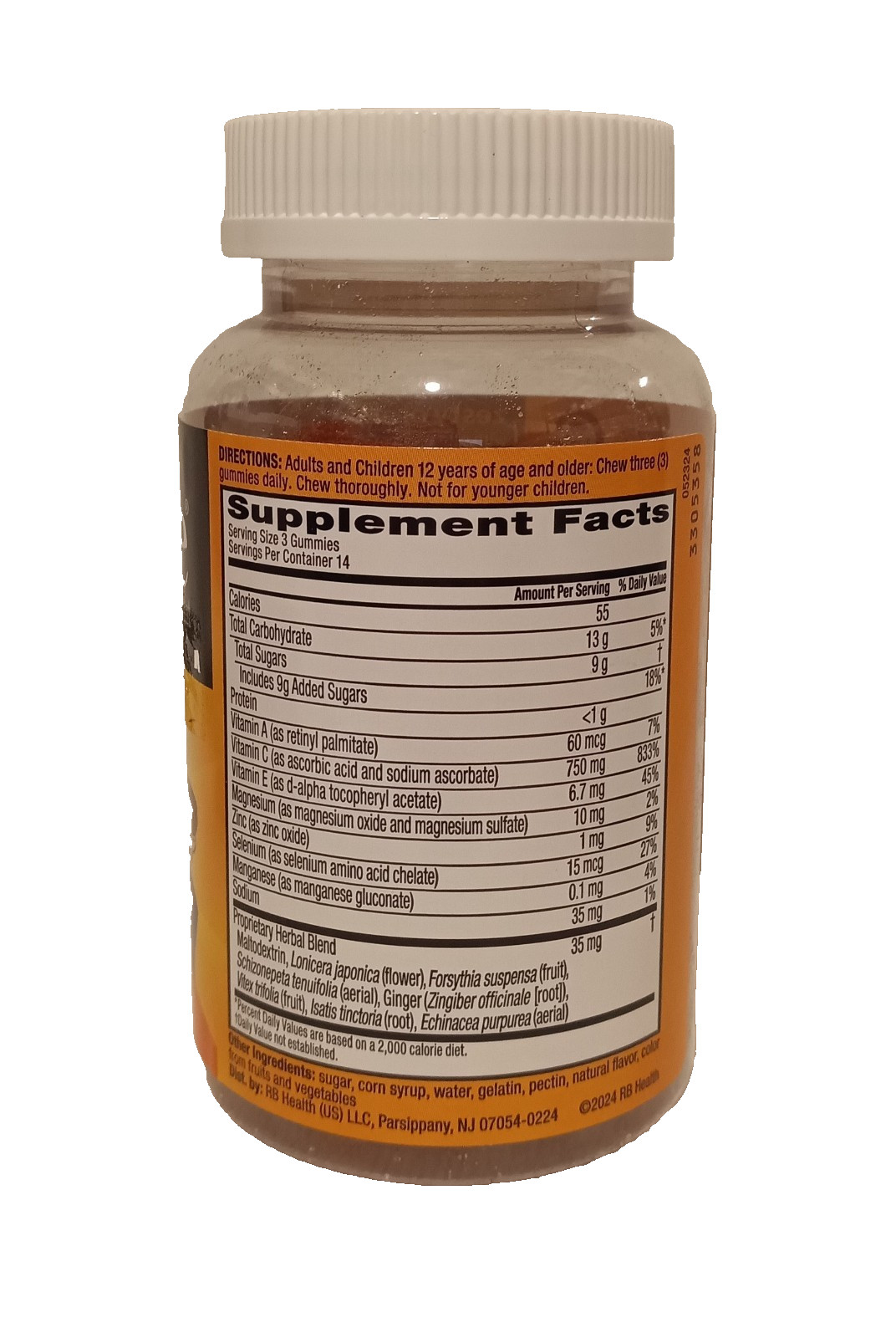 3x Airborne Immune Support Supplement Zesty Orange 42 Gummy Each. Ex.02/2026