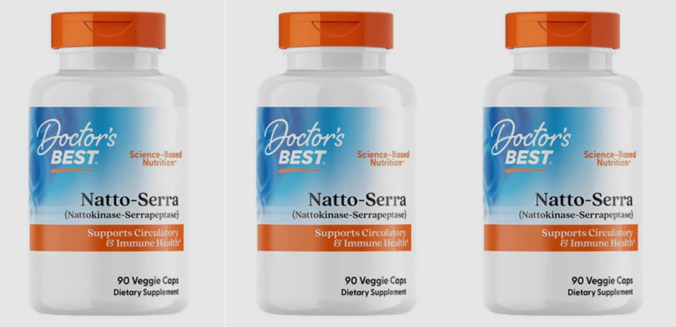 3X Doctor’s Best Natto-Serra Vitamin Capsule – 90 Count EXP 07/2027