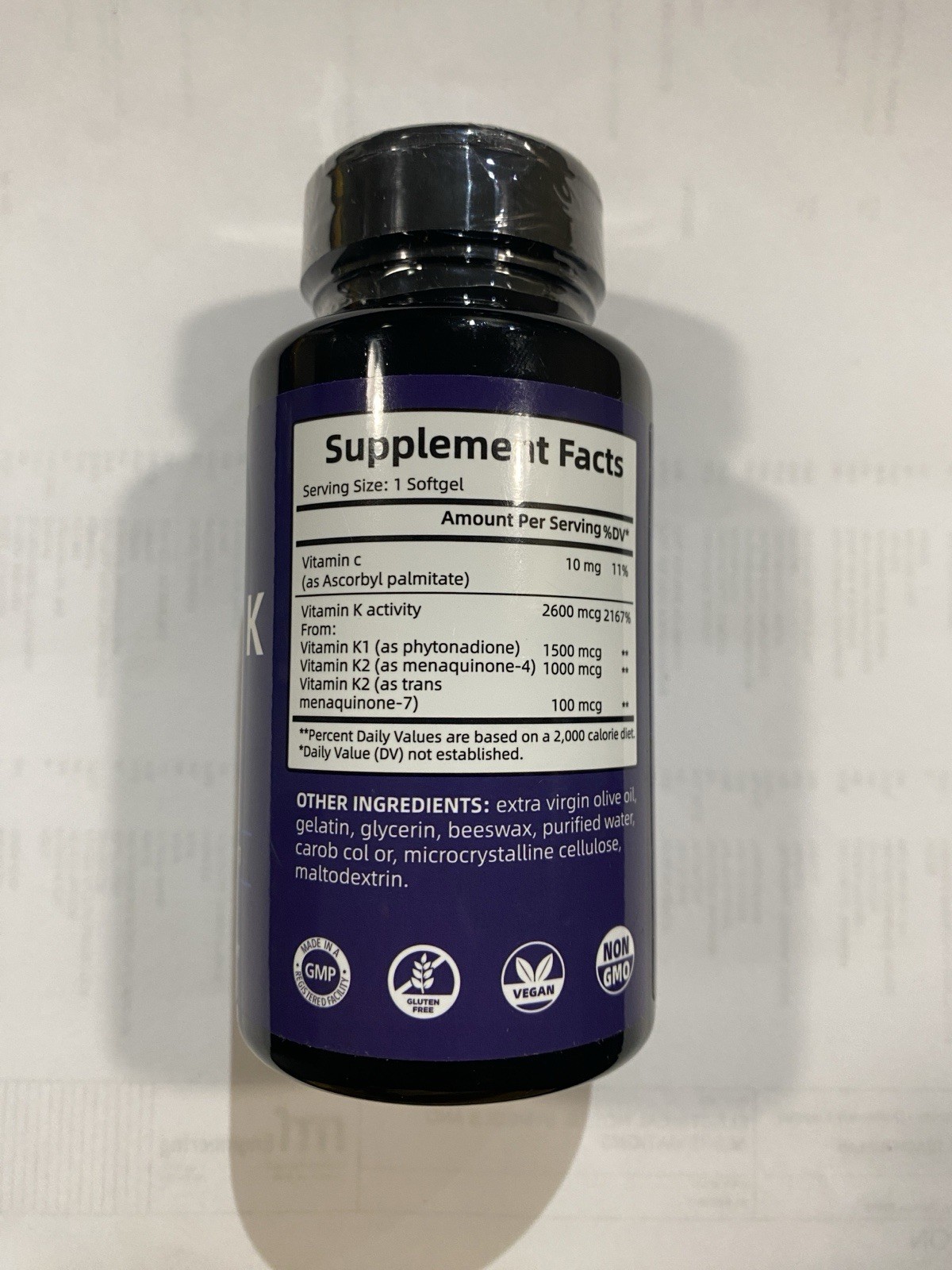 (PACK OF 2) Super K with Advanced K2 Complex (MK-7) 120 gels MK-4 1000mcg