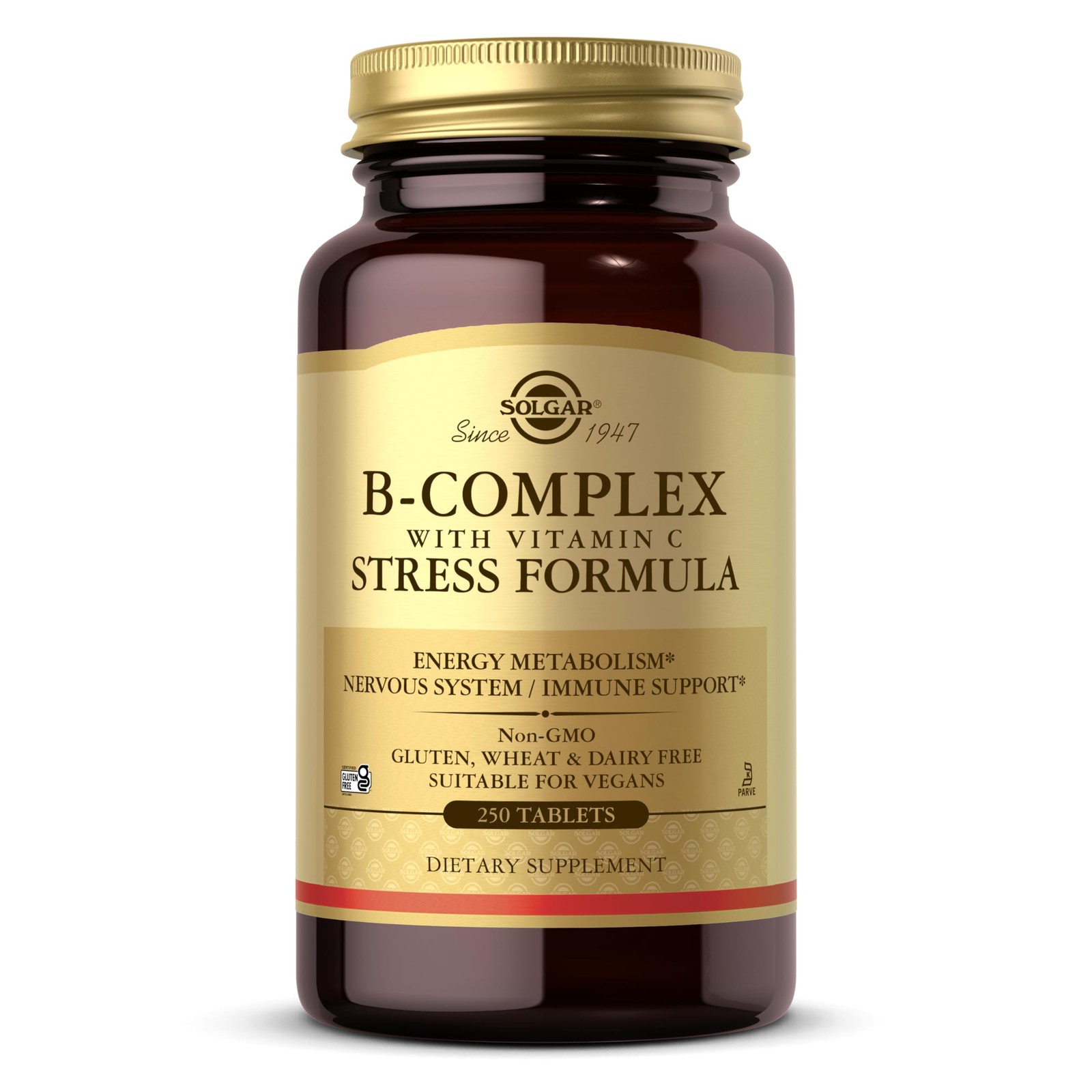 Solgar B-Complex with Vitamin C 250 Count (Pack of 1), Standard Packaging