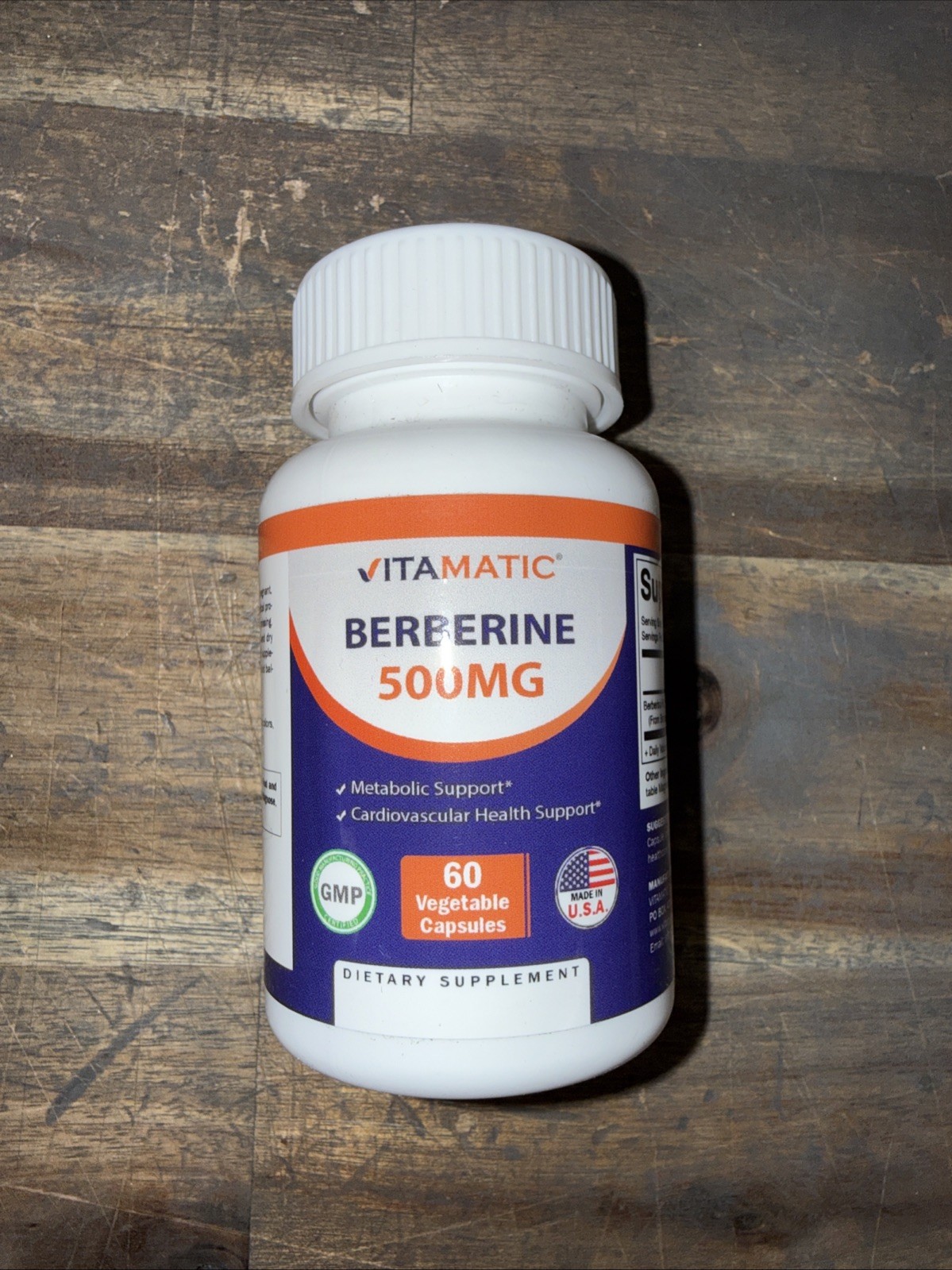 Vitamatic Berberine Supplement 500mg – 60 Vegetable Capsules – Mad… EXP 09/27