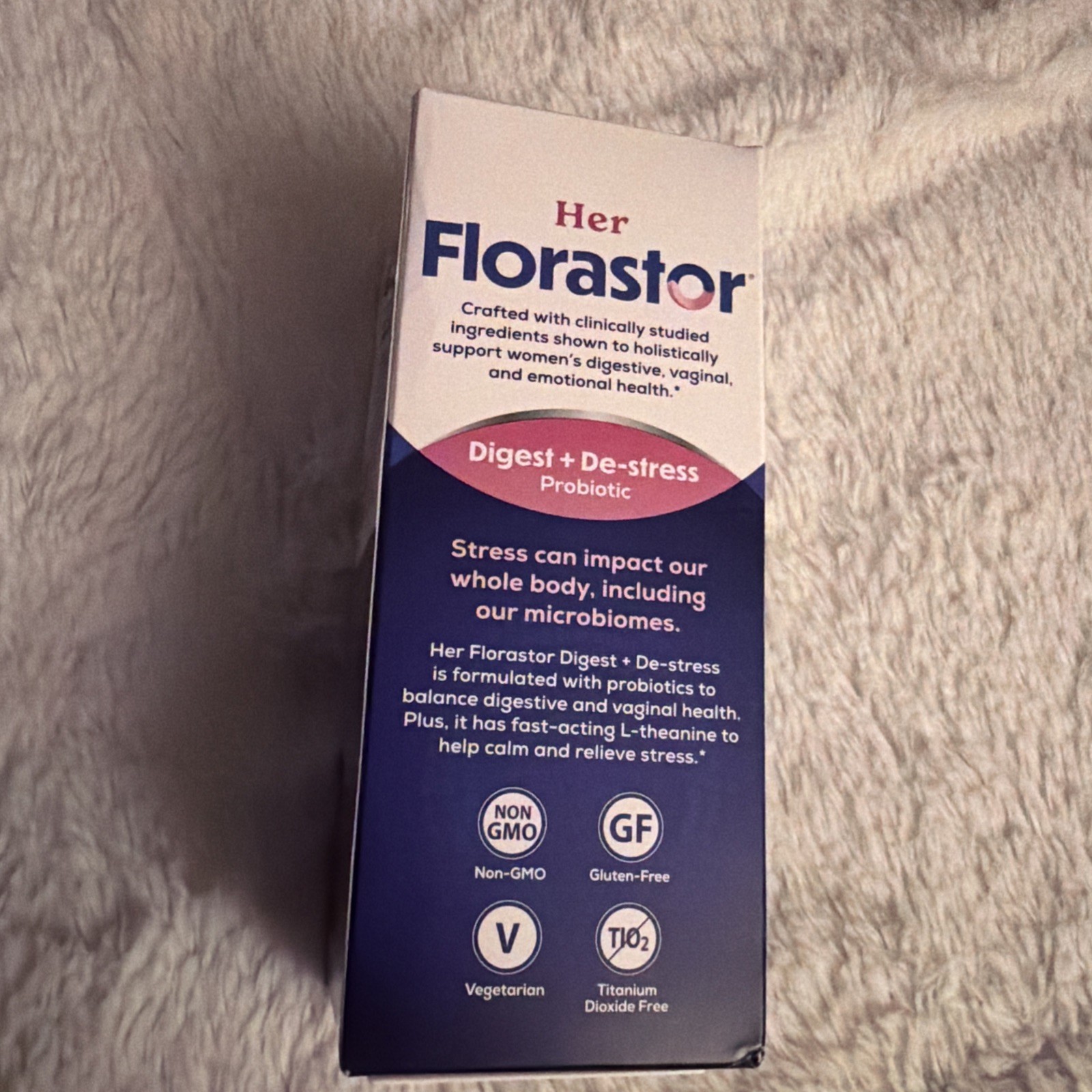 Her Florastor Daily Digest De stress Probiotic Supplement Veg Capsules 08/2026