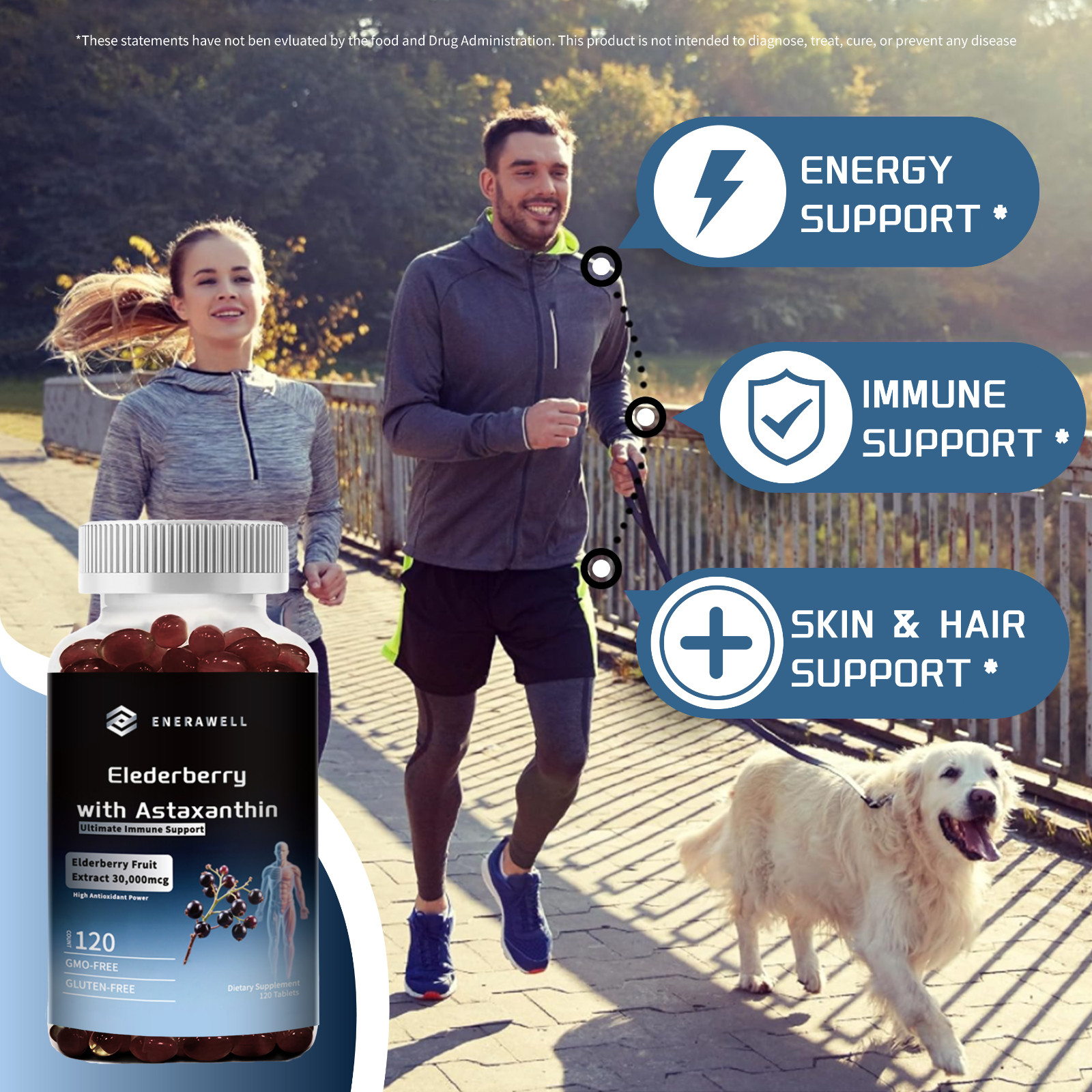 Astaxanthin 12mg | Premium Antioxidant Supplements with Black Elderberry 07/2027