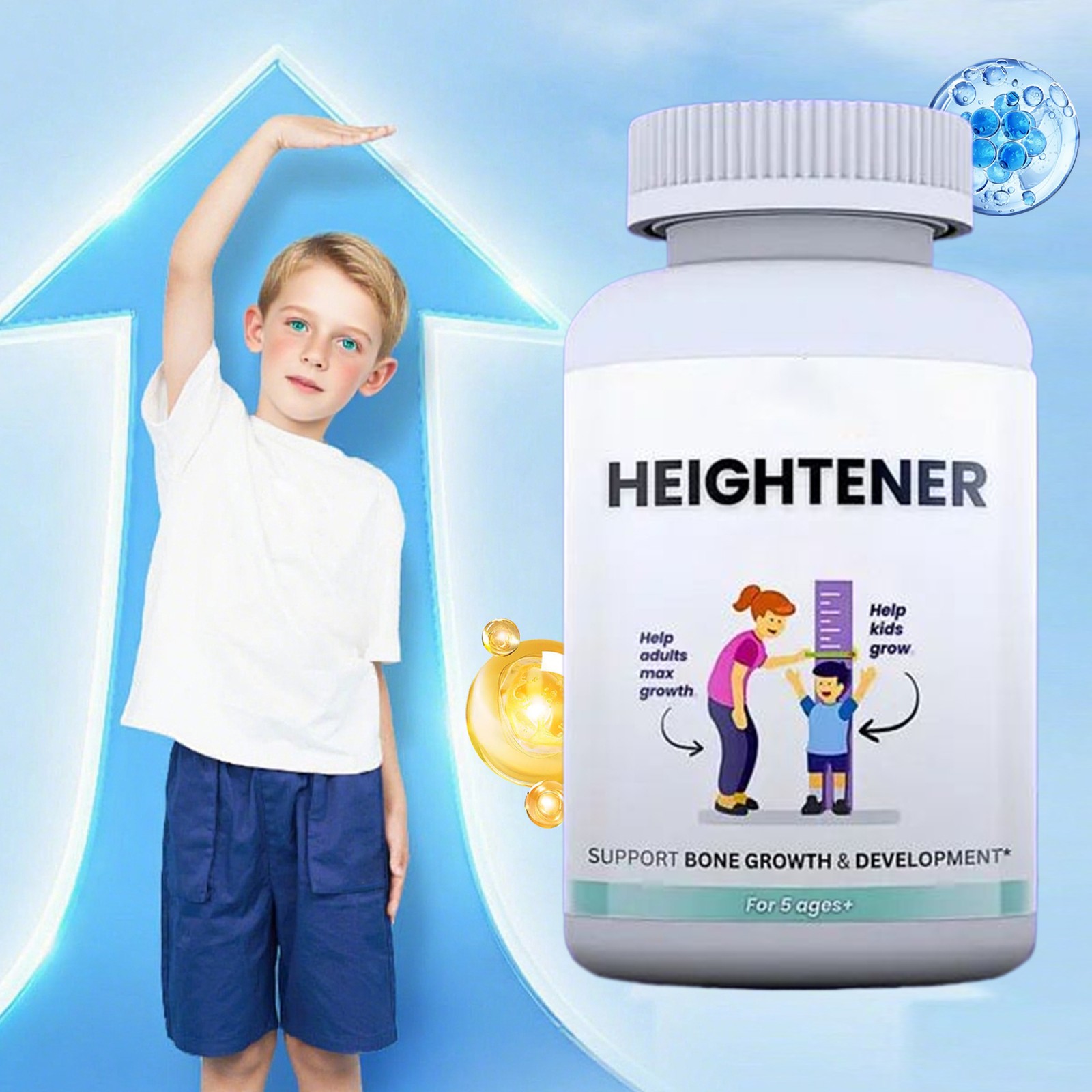 Natural Height Growth Supplement for Kids, Teens and Adults Support Bone Growth