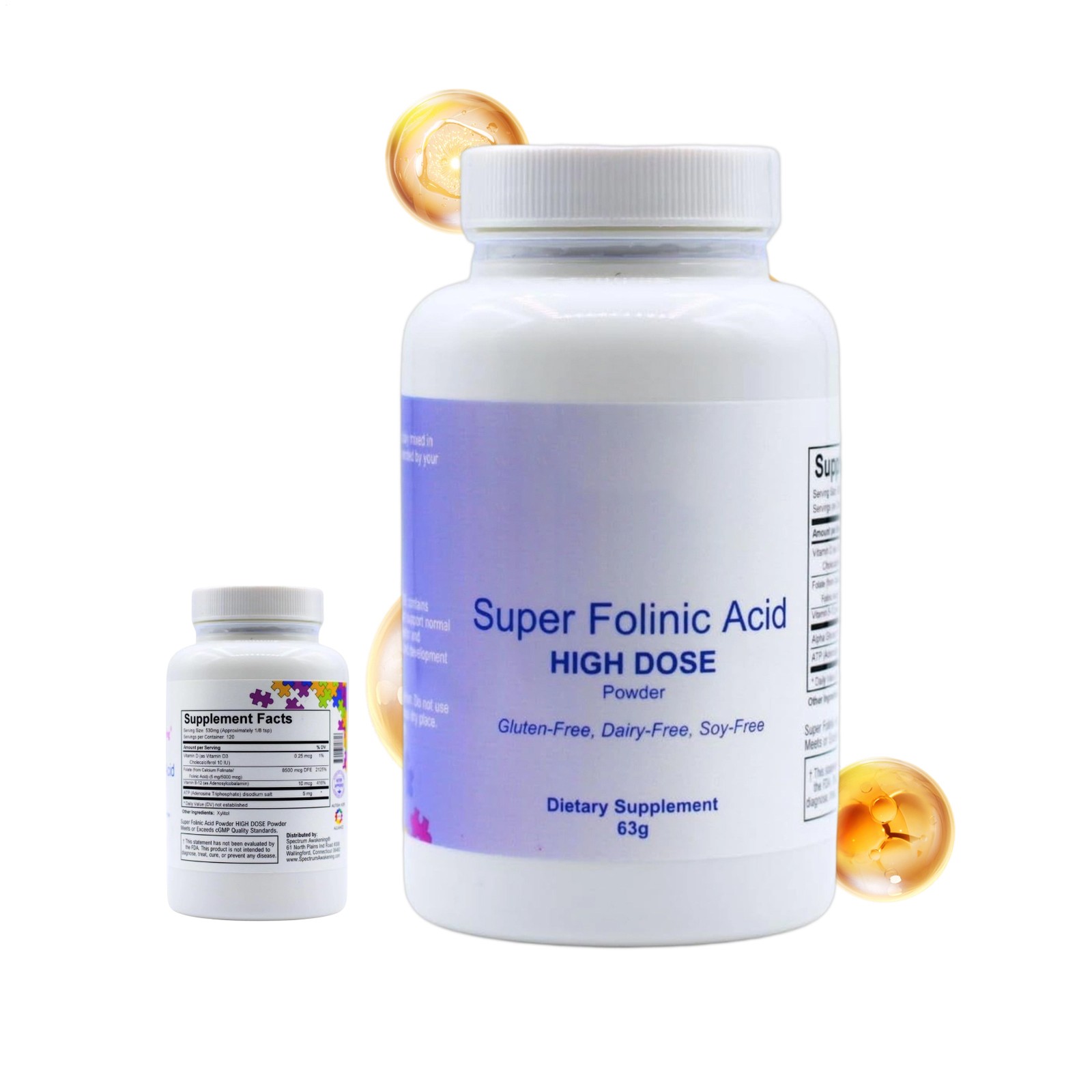 1 Pack Super Acid Folinic High Dose Gluten Powder Free Dairy Free Soy Free New