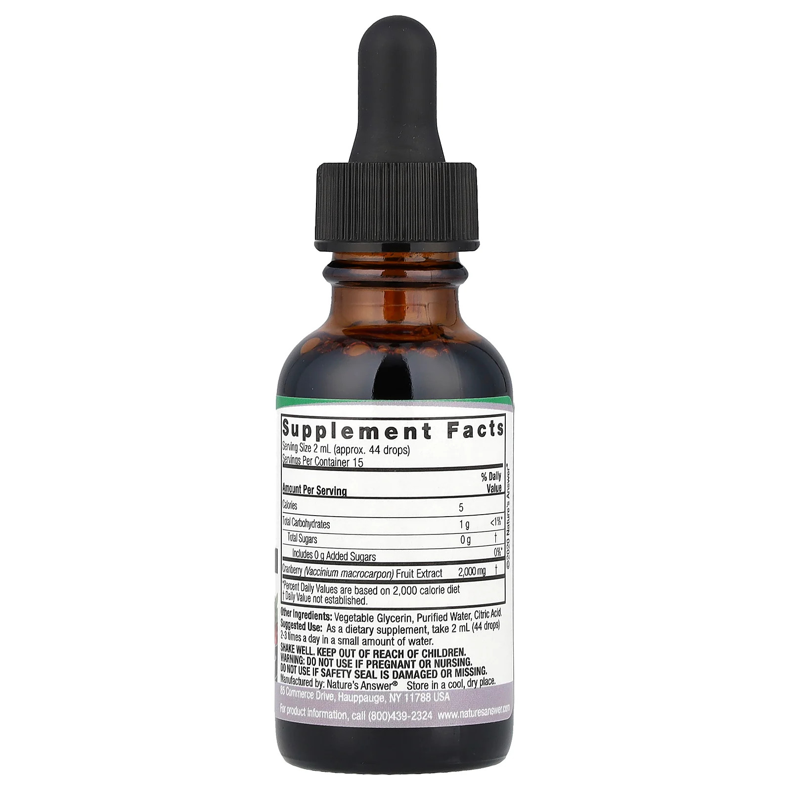 Nature s Answer Cranberry Alcohol-Free 10 000 mg 1 fl oz 30 ml Alcohol-Free,