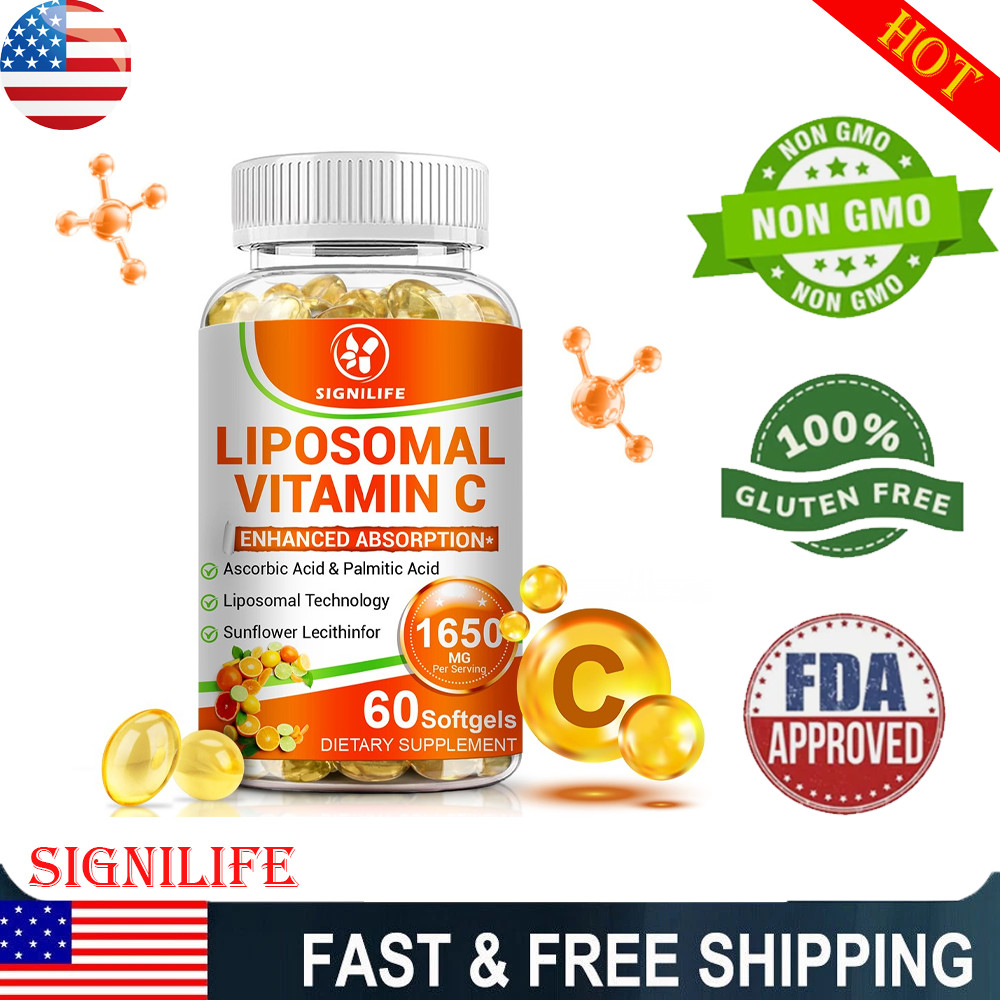 Liposomal Vitamin C 1650mg -60 Capsules – High Absorption Supplements.