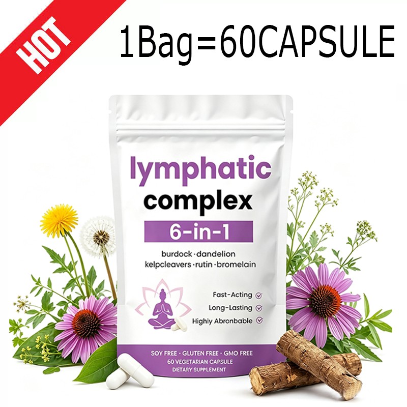 3X 6-in-1 Lymphatic Complex,Lymphatic Drainage Supplements|Herbal Blend HOT US
